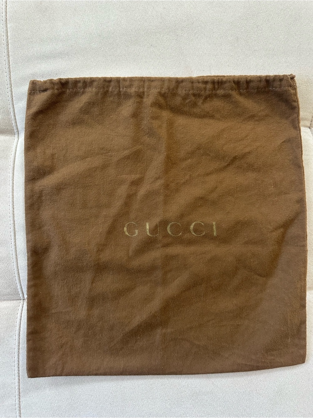 GUCCI Drawstring Dustbag – Brown – Authentic - Size Small/Medium